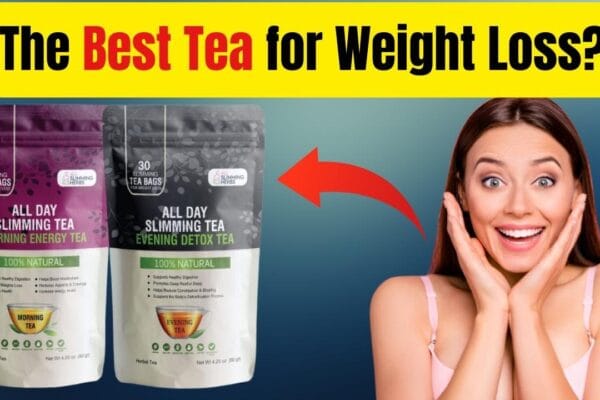 All Day Slimming Tea Reviews Does It Really Work for Weight Loss? A cup of All Day Slimming Tea with natural ingredients on a wooden table